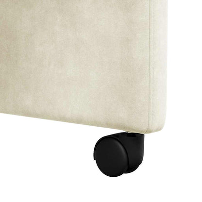 Esszimmerstühle mit Rollen 2 pcs Creme 58 x 67 x 97 cm Samt