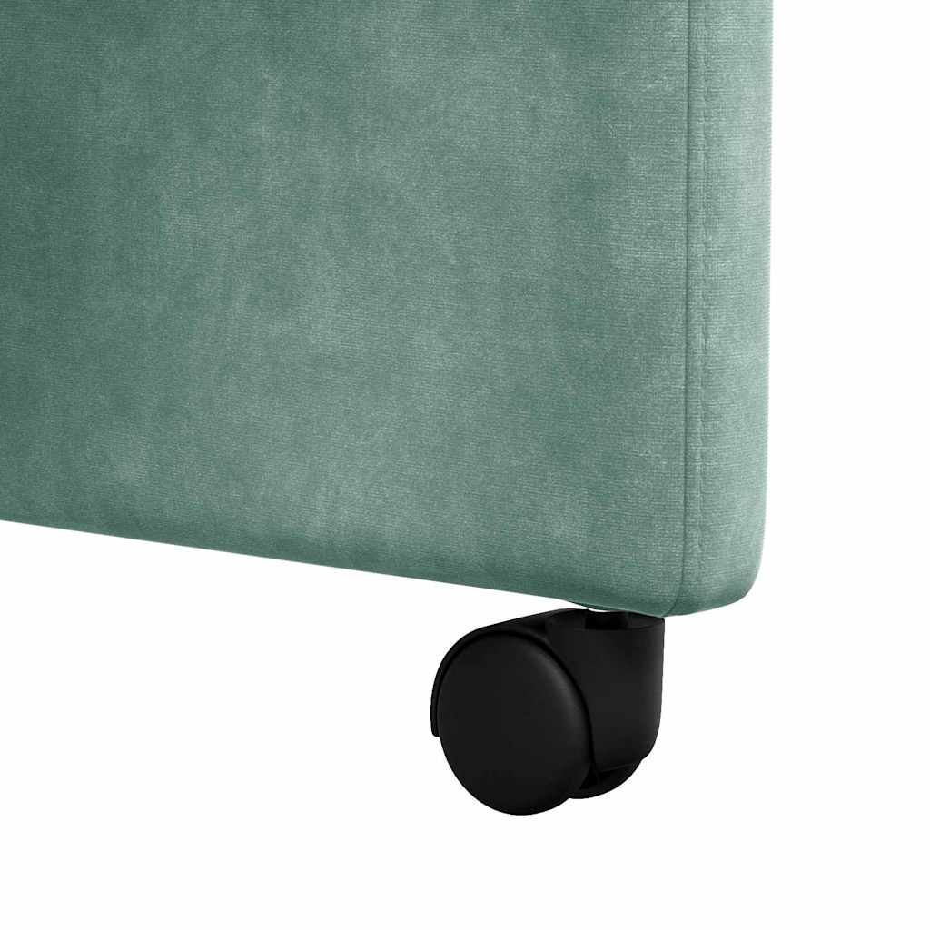 Esszimmerstühle mit Rollen 2 pcs Meergrün 58 x 67 x 97 cm Samt