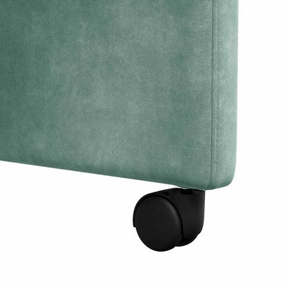 Esszimmerstühle mit Rollen 2 pcs Meergrün 58 x 67 x 97 cm Samt