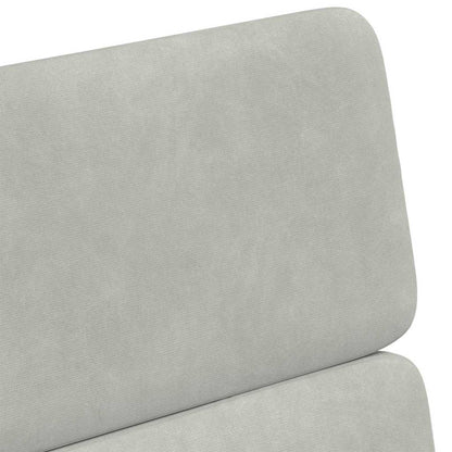 Esszimmerstühle mit Rollen 2 pcs Hellgrau 58 x 65 x 98 cm Samt