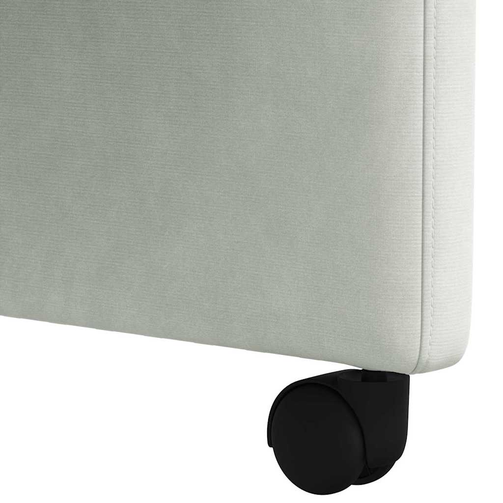 Esszimmerstühle mit Rollen 2 pcs Hellgrau 58 x 65 x 98 cm Samt