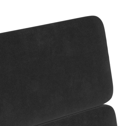 Esszimmerstühle mit Rollen 2 pcs Schwarz 58 x 65 x 98 cm Samt