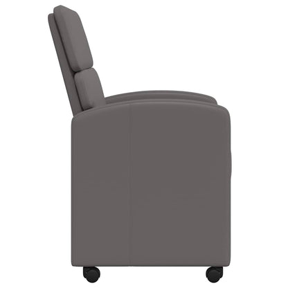 Esszimmerstühle mit Rollen 2 pcs Grau 58 x 65 x 98 cm