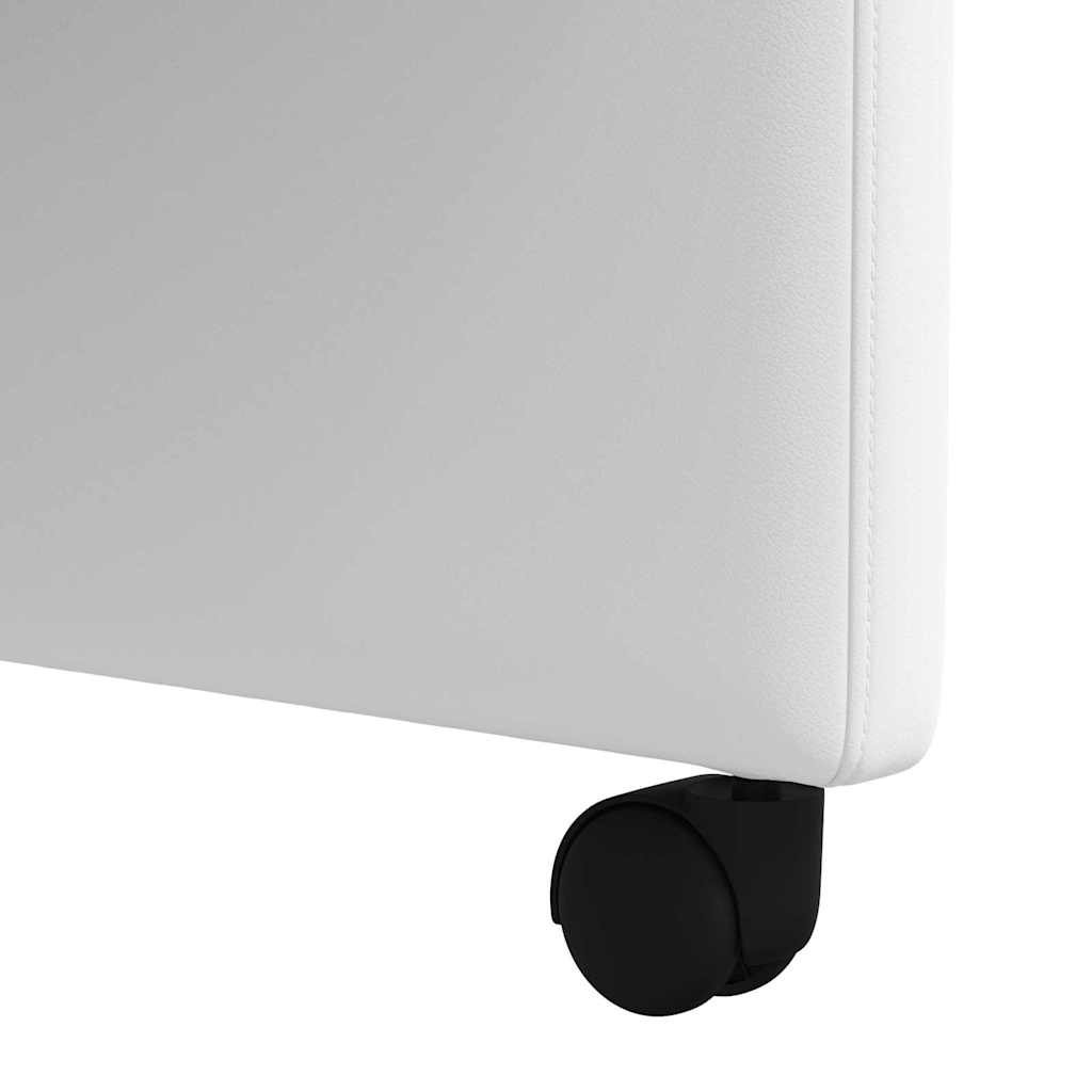 Esszimmerstühle mit Rollen 2 pcs Weiß 58 x 65 x 98 cm