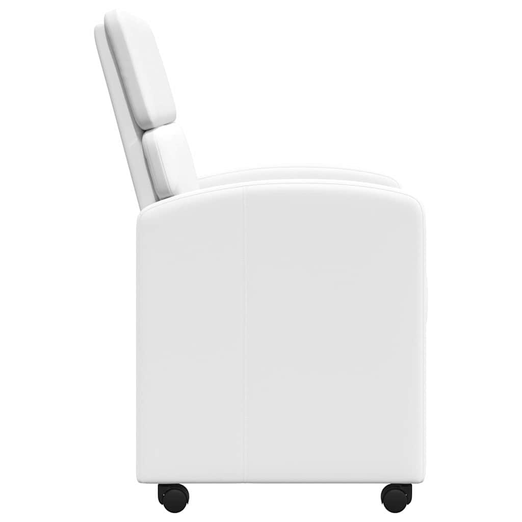 Esszimmerstühle mit Rollen 2 pcs Weiß 58 x 65 x 98 cm