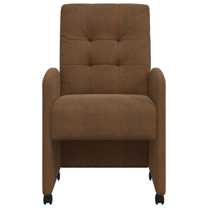 Esszimmerstühle mit Rollen 2 pcs Braun 58 x 67 x 97 cm