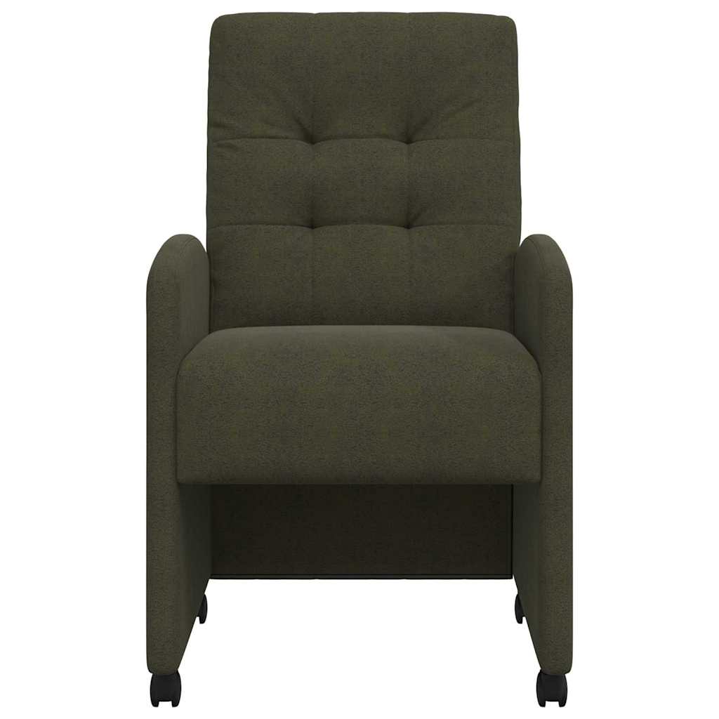 Esszimmerstühle mit Rollen 2 pcs Armeegrün 58 x 67 x 97 cm