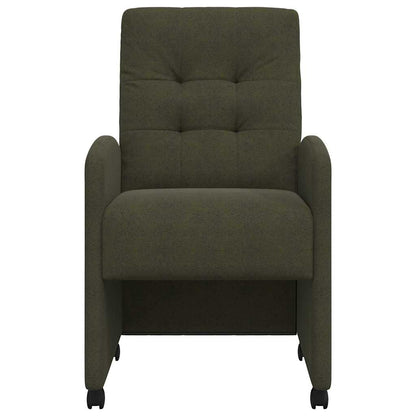 Esszimmerstühle mit Rollen 2 pcs Armeegrün 58 x 67 x 97 cm