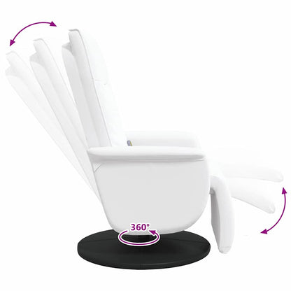 Schwenkbarer Massagesessel Weiß 71 x 90 x 105 cm Kunstleder