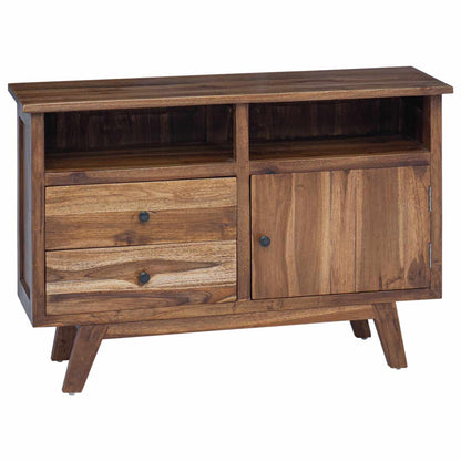 Sideboard mit Schubladen Natur 100 x 30 x 68 cm Massivholz Teak