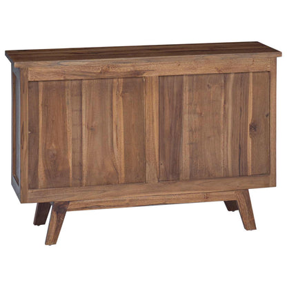 Sideboard mit Schubladen Natur 100 x 30 x 68 cm Massivholz Teak