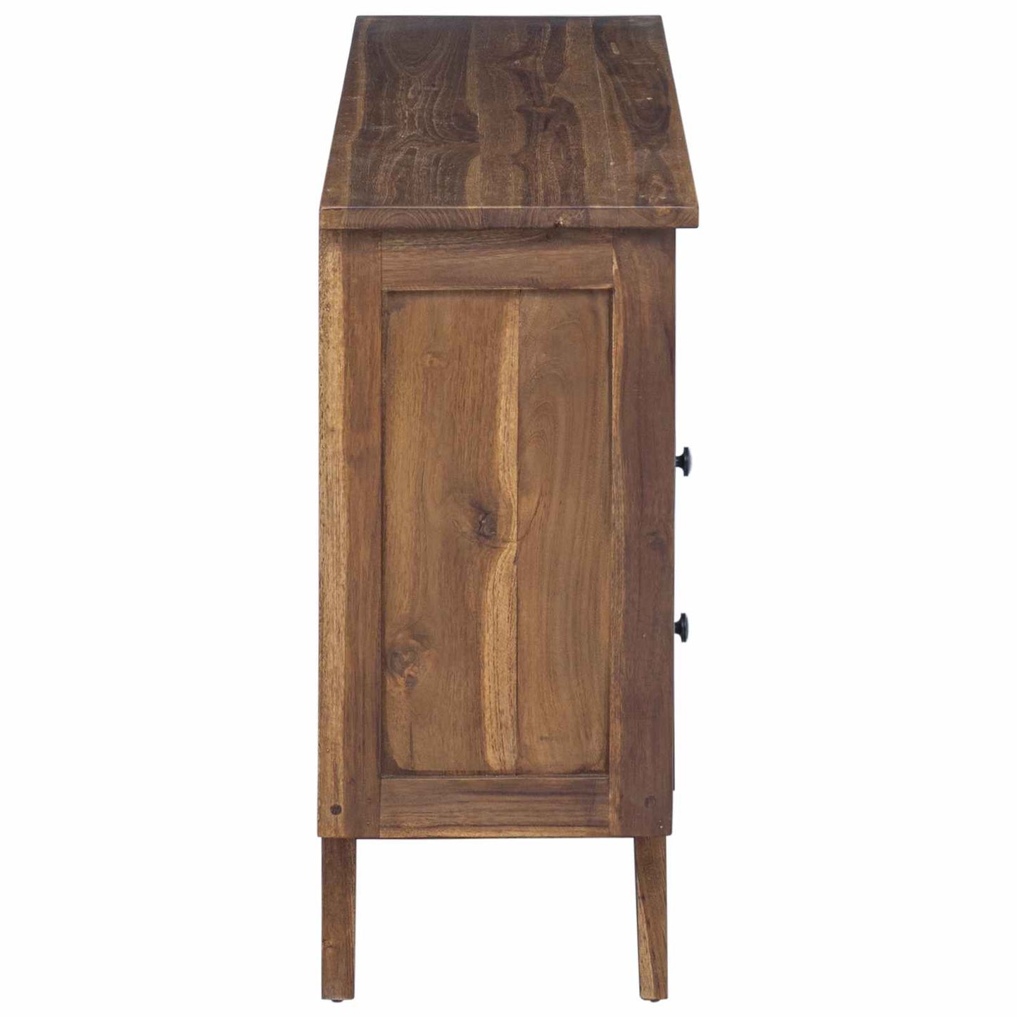 Sideboard mit Schubladen Natur 100 x 30 x 68 cm Massivholz Teak