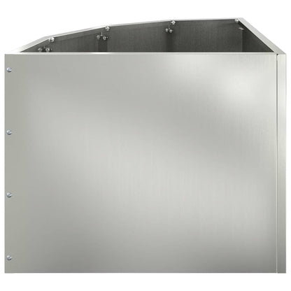 Eckpflanzer Silber 45 x 45 x 35 cm Verzinkter Stahl