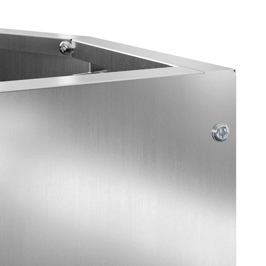 Eckpflanzer Silber 30 x 30 x 35 cm Verzinkter Stahl