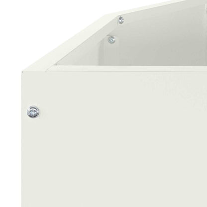 Pflanzkübel Weiß 120 x 60 x 35 cm Stahl