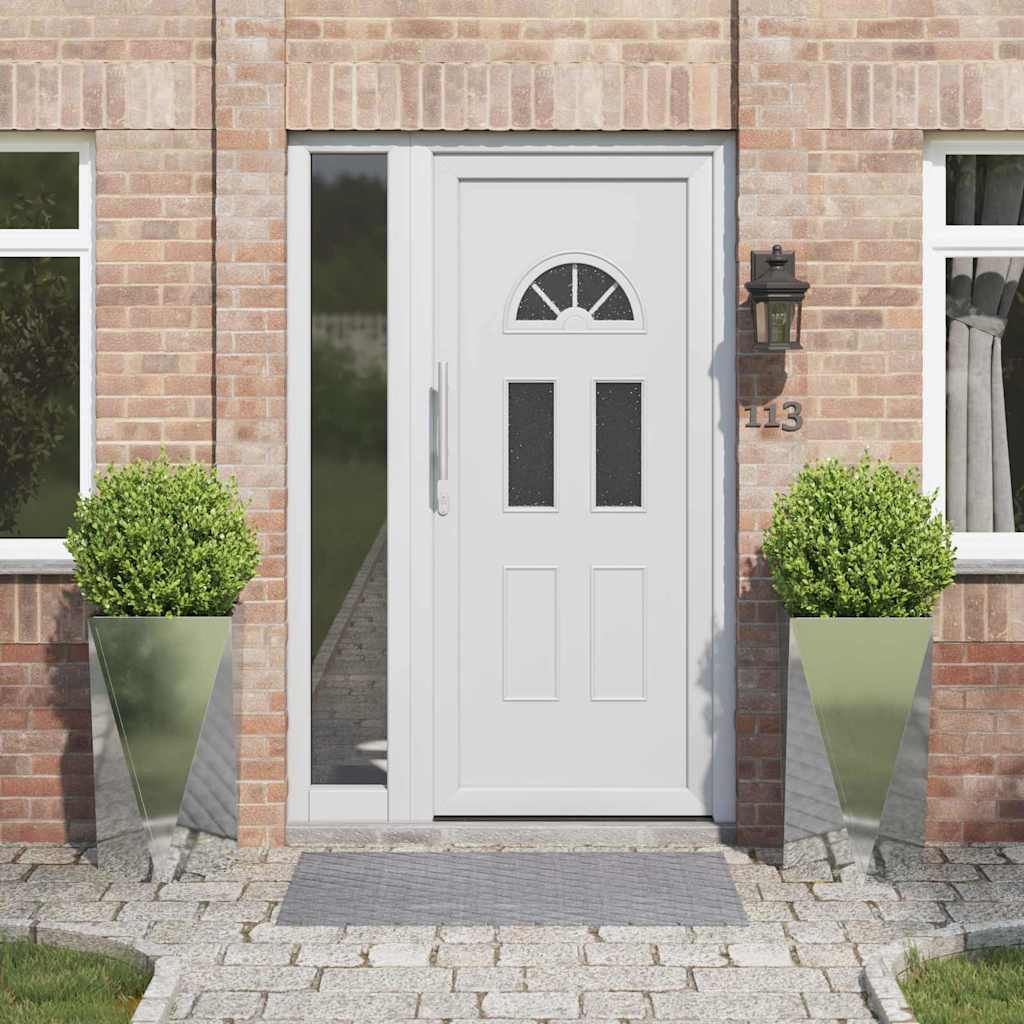 Pflanzkübel 2 pcs Silber 40 x 40 x 75 cm Verzinkter Stahl