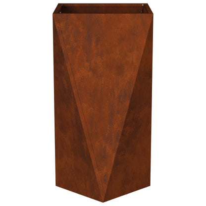 Pflanzkübel Rostig 40 x 40 x 75 cm Wetterfeststahl