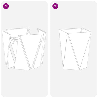 Pflanzkübel Silber 50 x 50 x 75 cm Verzinkter Stahl