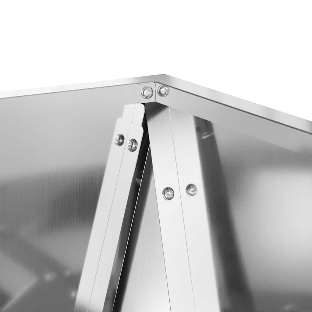 Pflanzkübel 2 pcs Silber 50 x 50 x 75 cm Verzinkter Stahl