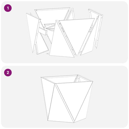 Pflanzkübel 2 pcs Silber 30 x 30 x 30 cm Verzinkter Stahl