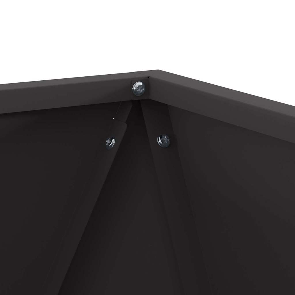 Pflanzkübel 2 pcs Schwarz 40 x 40 x 40 cm Stahl