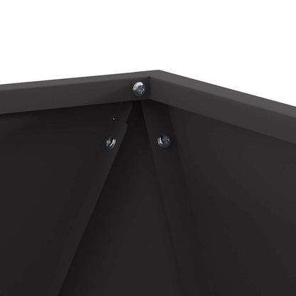 Pflanzkübel 2 pcs Schwarz 40 x 40 x 40 cm Stahl