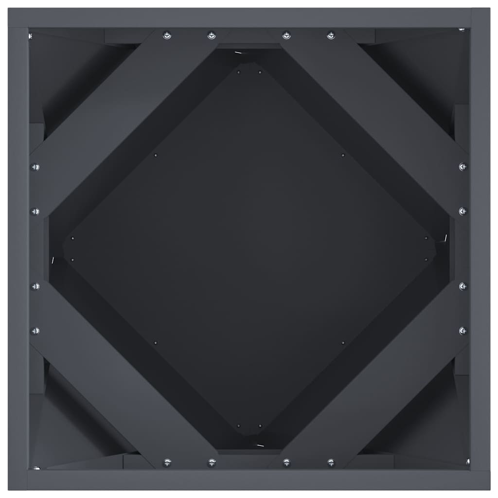 Pflanzkübel 2 pcs Anthrazit 40 x 40 x 40 cm Stahl