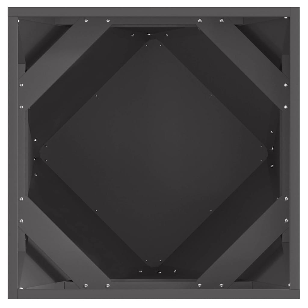 Pflanzkübel Schwarz 50 x 50 x 50 cm Stahl