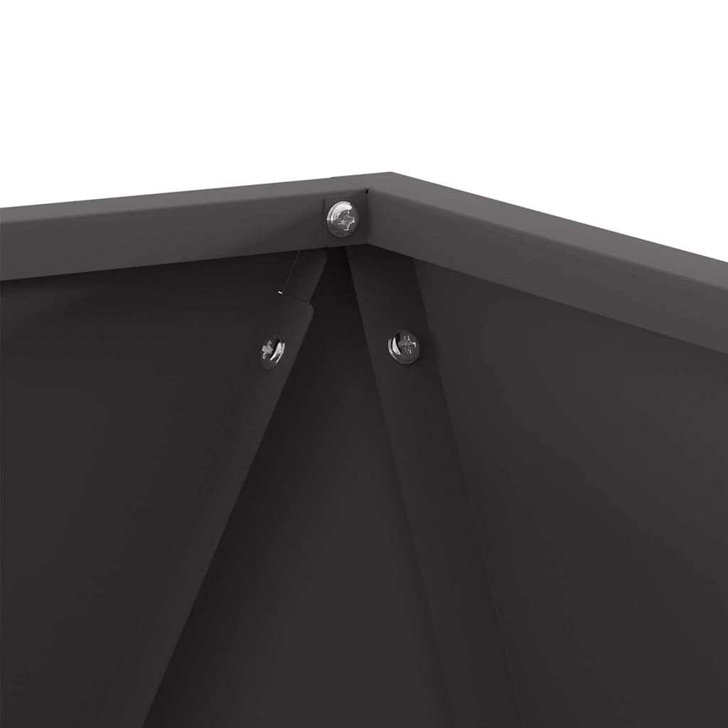 Pflanzkübel 2 pcs Schwarz 50 x 50 x 50 cm Stahl