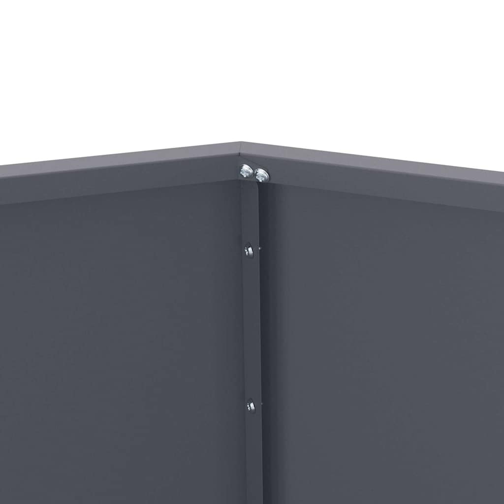 Pflanzkübel 2 pcs Anthrazit 100 x 100 x 80 cm Stahl