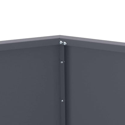 Pflanzkübel 2 pcs Anthrazit 100 x 100 x 80 cm Stahl