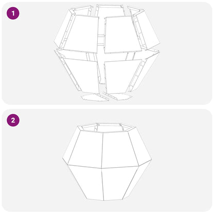 Pflanzkübel 2 pcs Silber 50 x 50 x 40 cm Verzinkter Stahl
