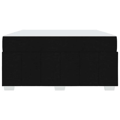 Bettgestell mit Matratze Schwarz 140 x 200 cm Stoff