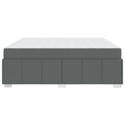 Bettrahmen mit Matratze Dunkelgrau 180 x 200 cm Stoff