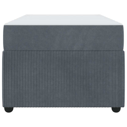 Bettrahmen mit Matratze Dunkelgrau 80 x 200 cm Stoff