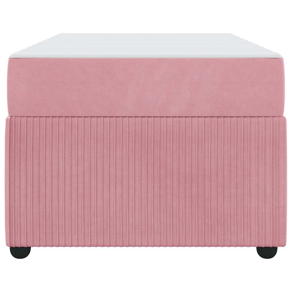 Bettrahmen mit Matratze Rosa 80 x 200 cm Stoff