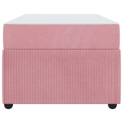 Bettrahmen mit Matratze Rosa 80 x 200 cm Stoff