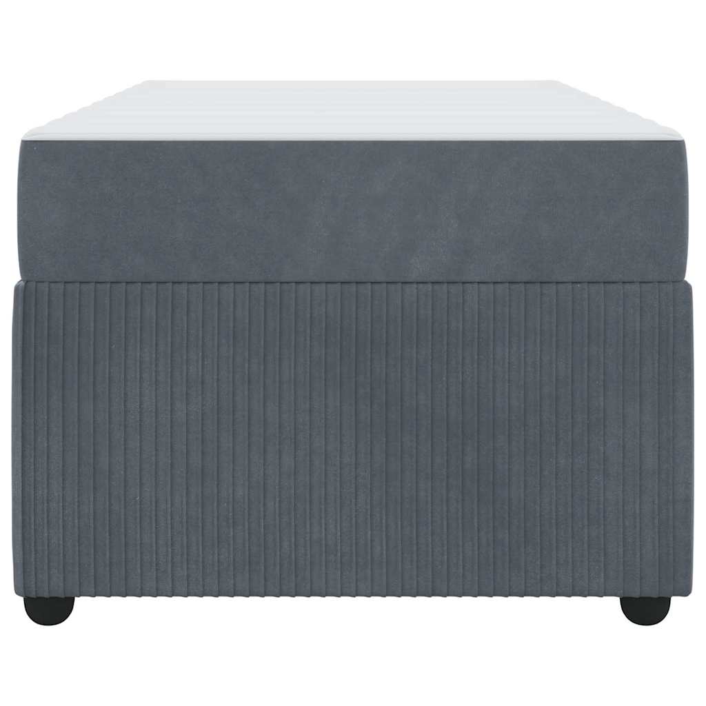 Bettrahmen mit Matratze Dunkelgrau 90 x 190 cm Stoff