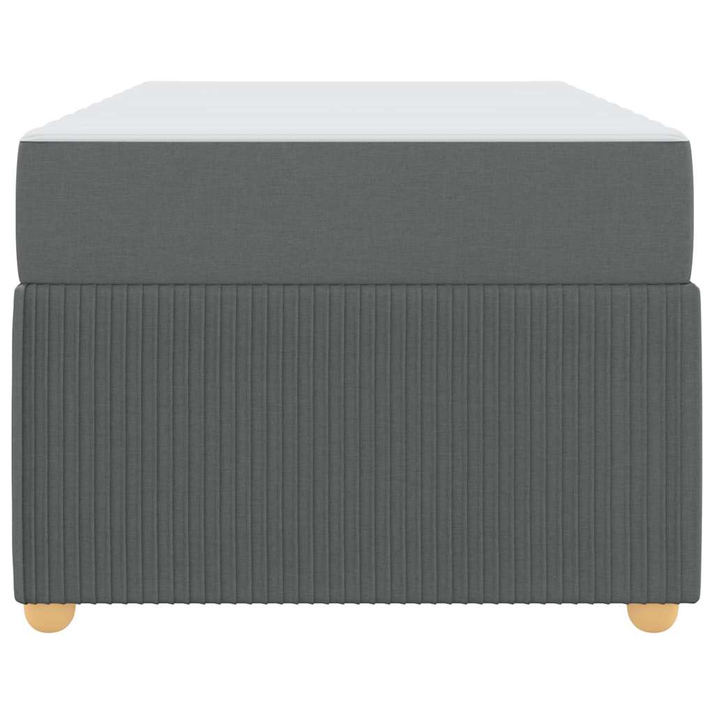 Bettrahmen mit Matratze Dunkelgrau 100 x 200 cm Stoff