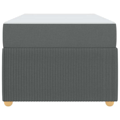 Bettrahmen mit Matratze Dunkelgrau 100 x 200 cm Stoff