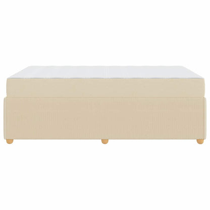 Bettrahmen mit Matratze Creme 120 x 190 cm Stoff