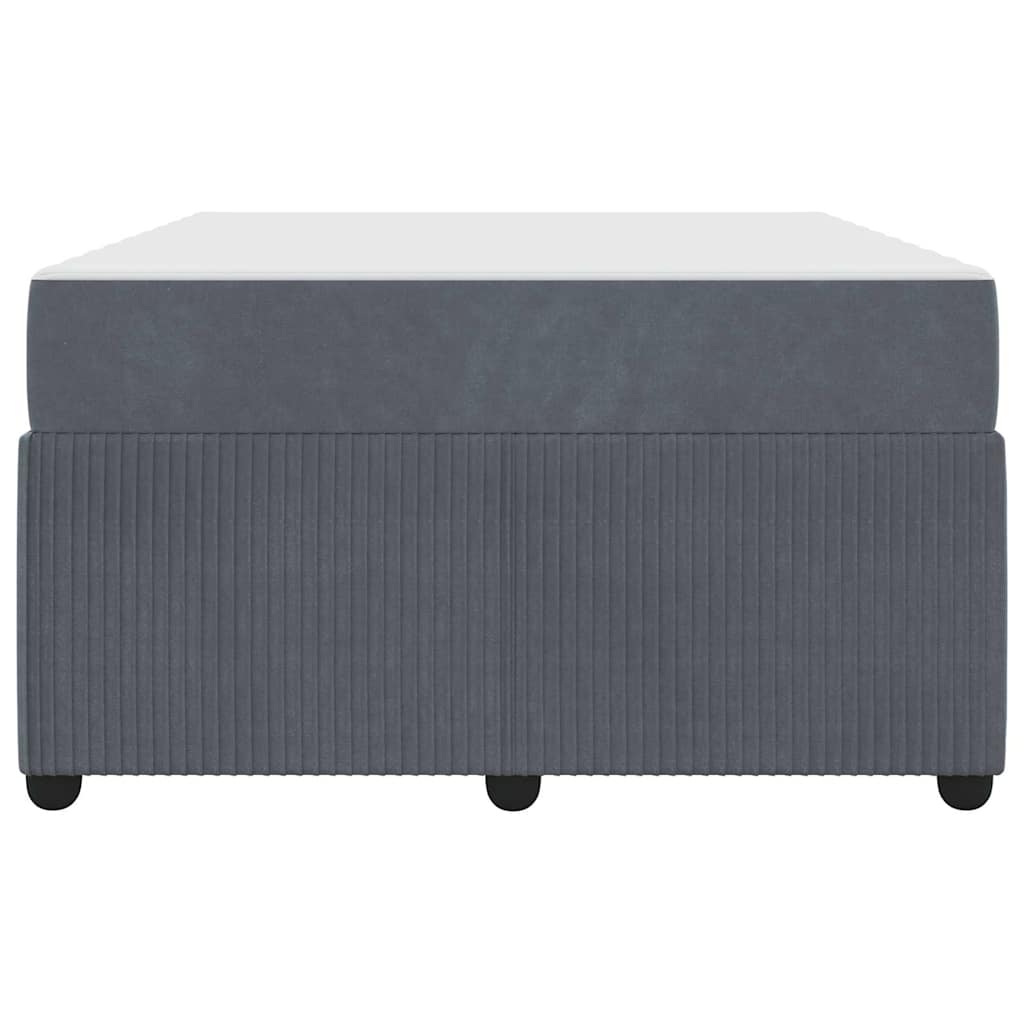 Bettrahmen mit Matratze Dunkelgrau 120 x 190 cm Stoff