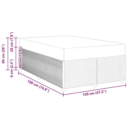 Bettrahmen mit Matratze Dunkelgrau 120 x 190 cm Stoff