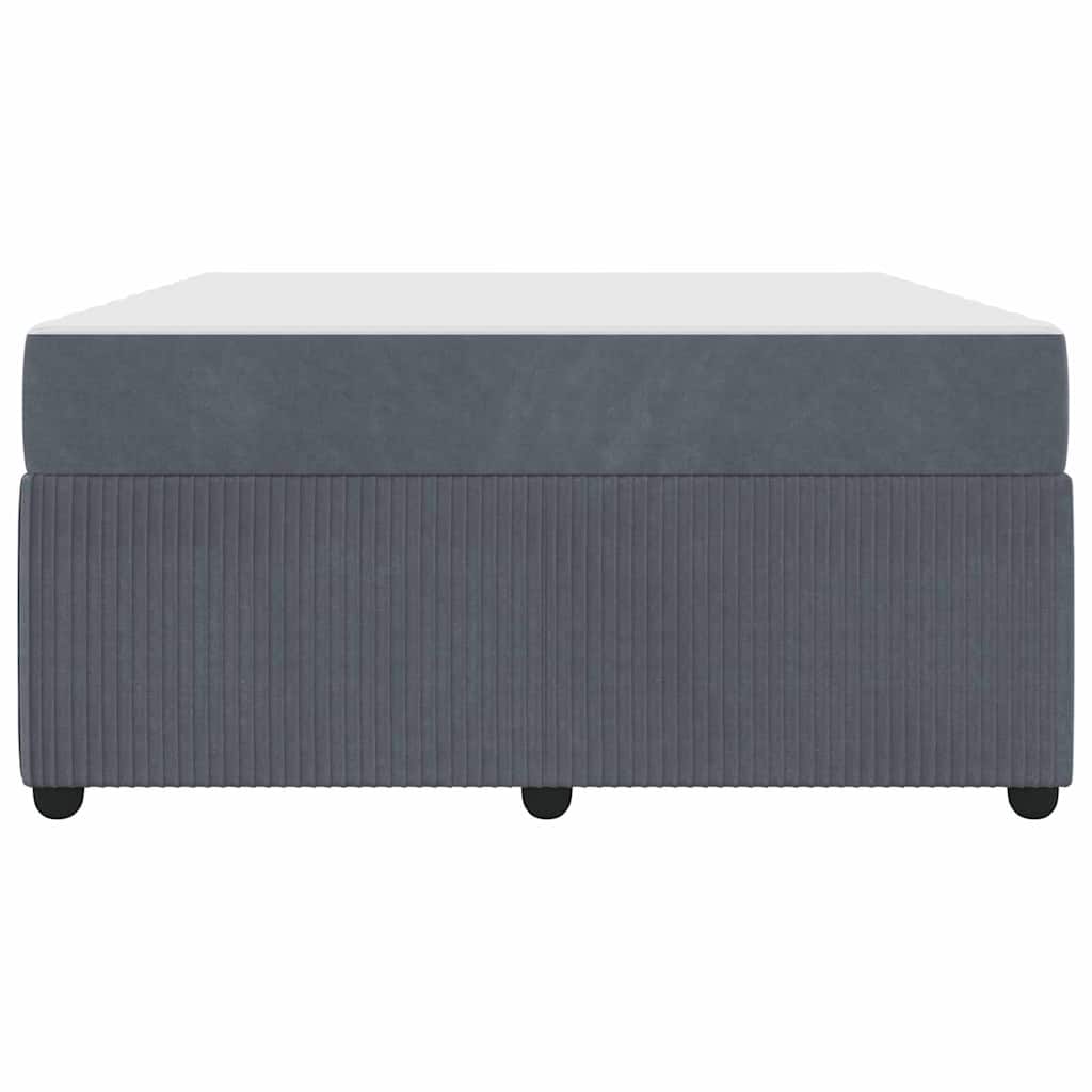 Bettrahmen mit Matratze Dunkelgrau 140 x 200 cm Stoff