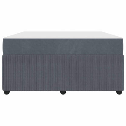 Bettrahmen mit Matratze Dunkelgrau 140 x 200 cm Stoff