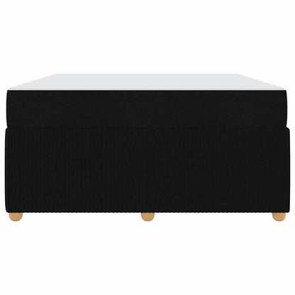 Bettrahmen mit Matratze Schwarz 160 x 200 cm Stoff