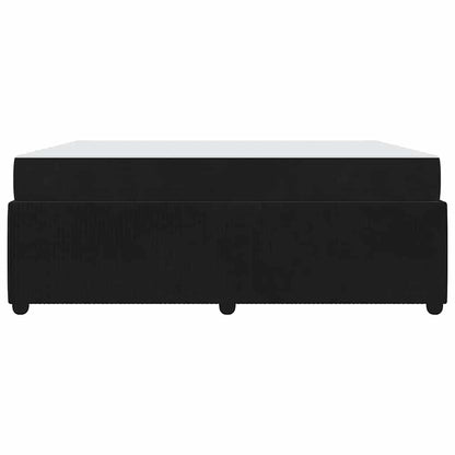 Bettrahmen mit Matratze Schwarz 180 x 200 cm Stoff