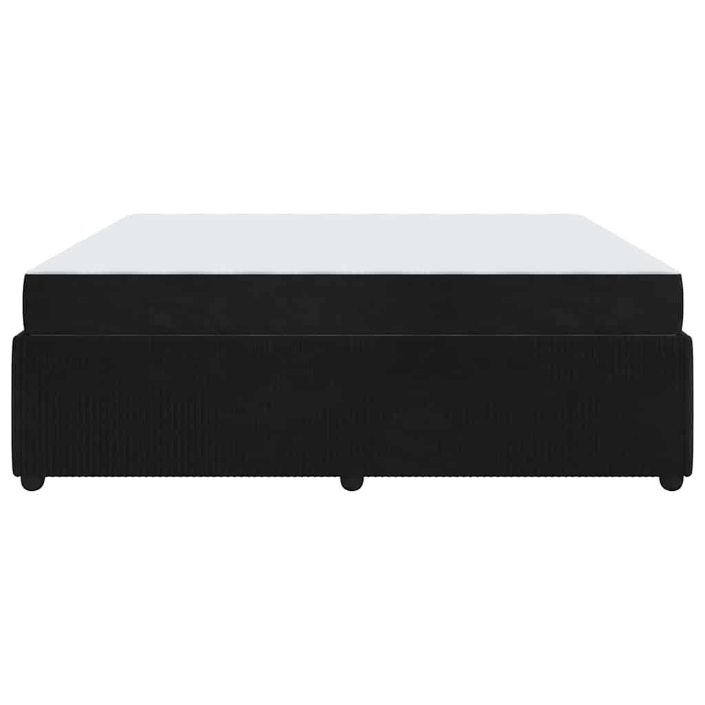 Bettrahmen mit Matratze Schwarz 180 x 200 cm Stoff