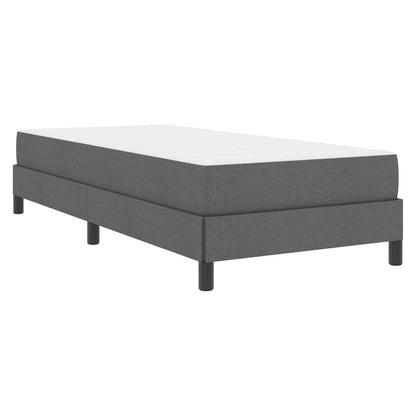 Boxspringbett mit Matratze Dunkelgrau 90 x 190 cm Stoff