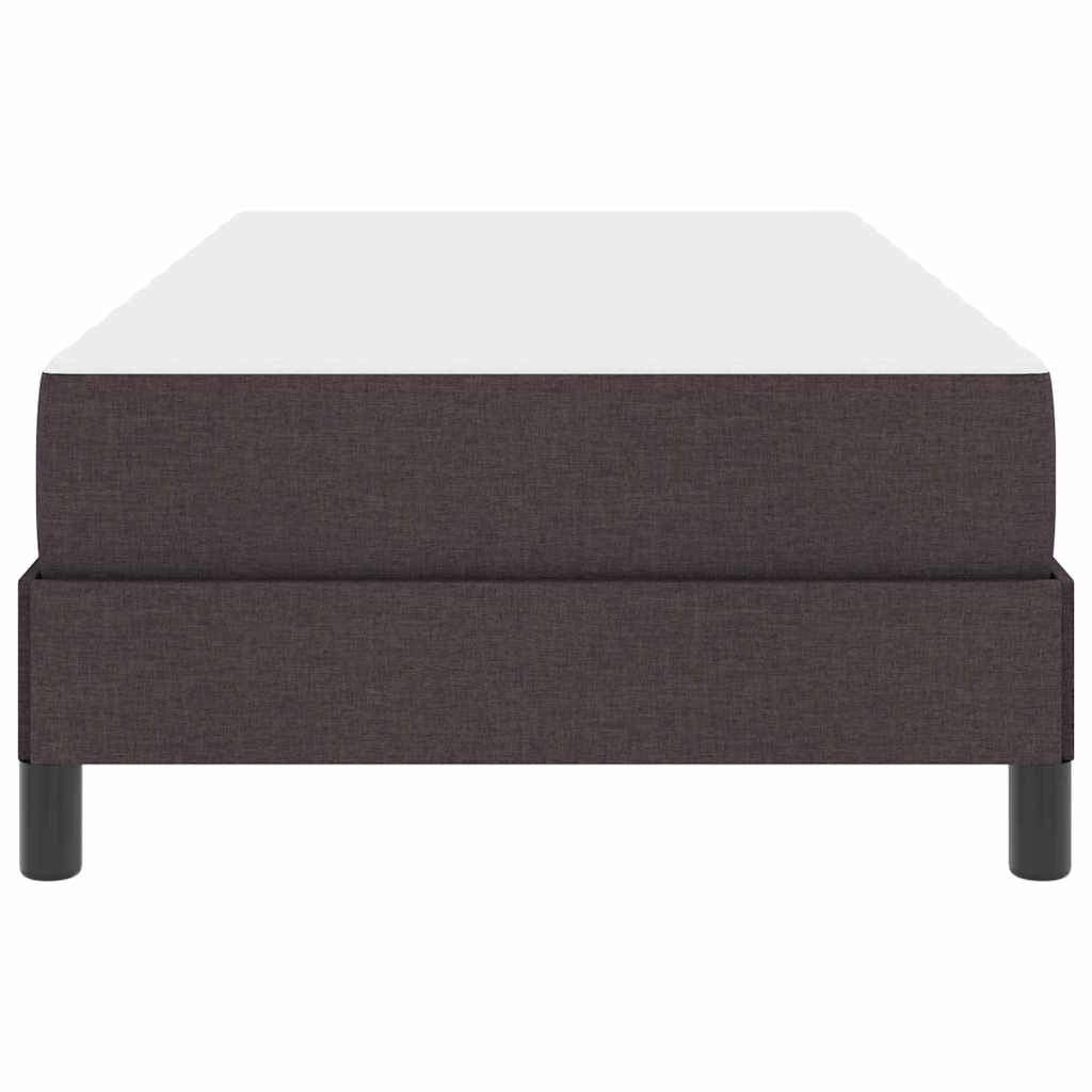 Boxspringbett mit Matratze Dunkelbraun 90 x 200 cm Stoff